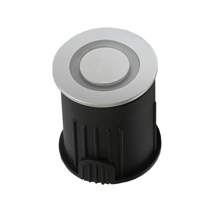 LED FIXTURE FOR BUILDING IN THE GROUND 24V 3W 6000K IP67 Ф46 SILVER LIGHTEX NITRO