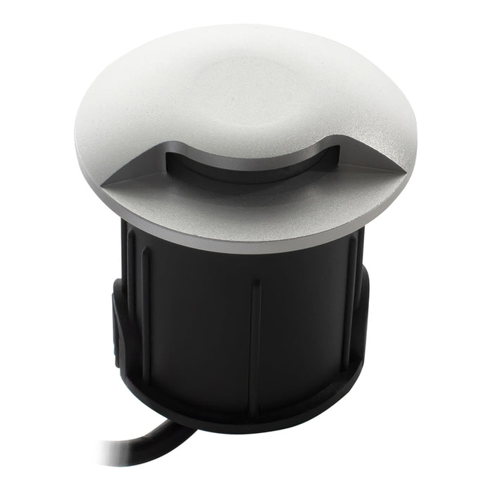 LED FIXTURE FOR BUILDING IN THE GROUND 24V 3W 6000K IP67 Ф60 SILVER LIGHTEX NITRO 1L