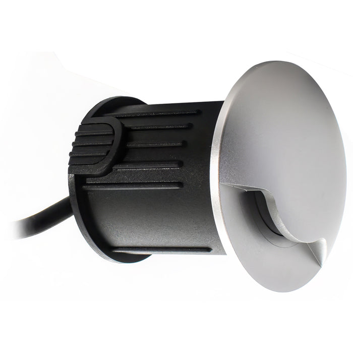 LED FIXTURE FOR BUILDING IN THE GROUND 24V 3W 6000K IP67 Ф60 SILVER LIGHTEX NITRO 1L