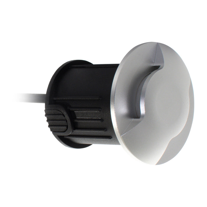 LED FIXTURE FOR BUILDING IN THE GROUND 24V 3W 6000K IP67 Ф60 SILVER LIGHTEX NITRO 2L