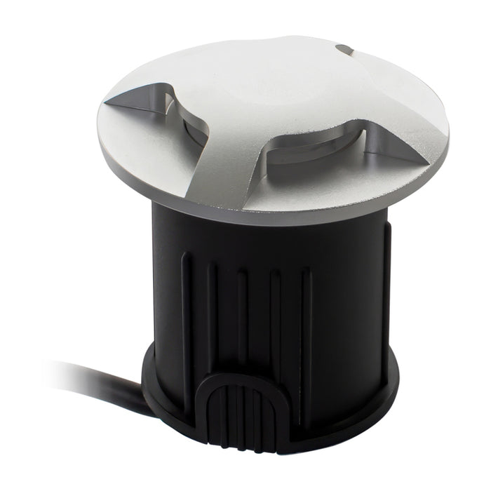 LED FIXTURE FOR BUILDING IN THE GROUND 24V 3W 6000K IP67 Ф60 SILVER LIGHTEX NITRO 3L