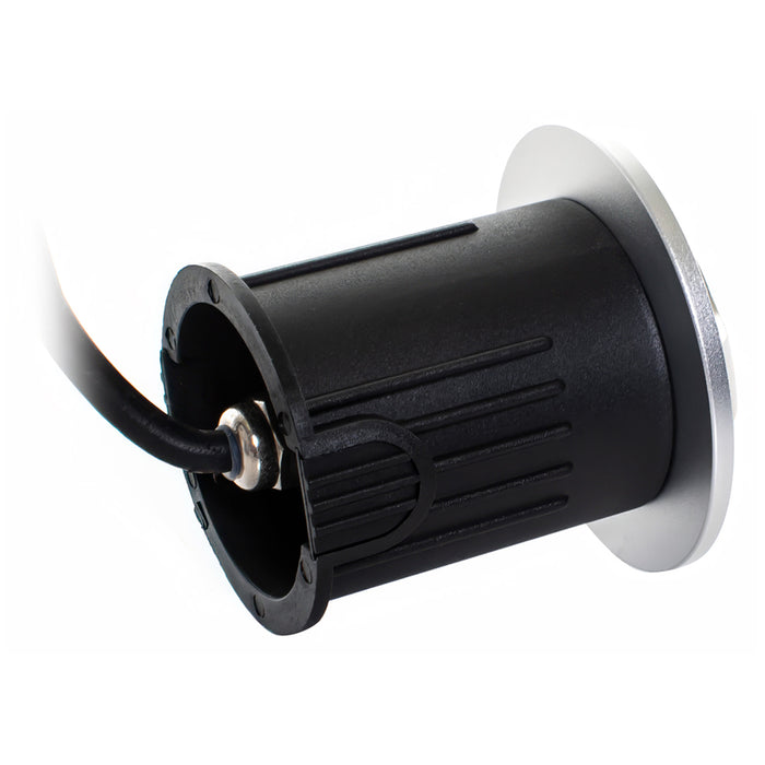 LED FIXTURE FOR BUILDING IN THE GROUND 24V 3W 6000K IP67 Ф60 SILVER LIGHTEX NITRO 3L
