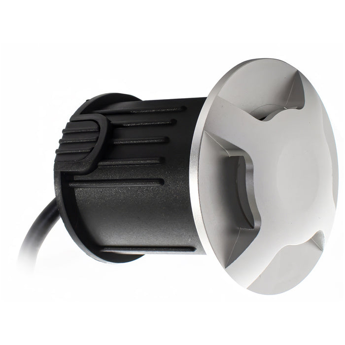 LED FIXTURE FOR BUILDING IN THE GROUND 24V 3W 6000K IP67 Ф60 SILVER LIGHTEX NITRO 3L