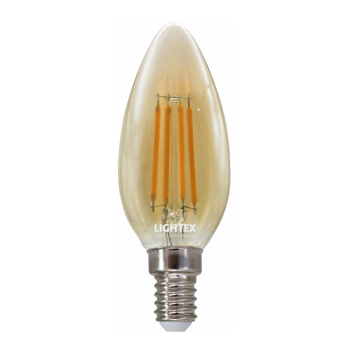 LED BULB FILAMENT E14 6W C35 2700K 806LM LIGHTEX GOLD