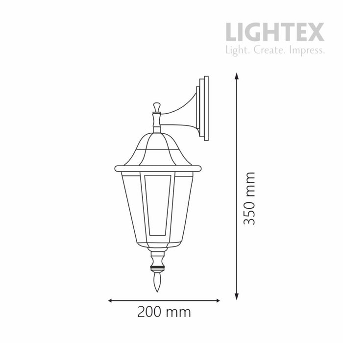 CITY LANTERN TINO E27 BLACK TOP
