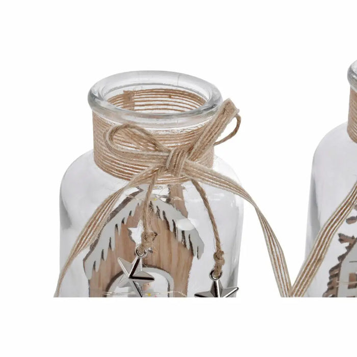 Lighting decoration DKD Home Decor Christmas Natural House (2 Units) (9 x 9 x 17 cm) - Декорация и Осветление<<<Дом