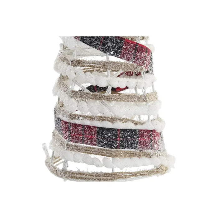 Lighting decoration DKD Home Decor White Black Red Natural Silver 20 x 20 x 80 cm Cones Christmas LED (3 Pieces)