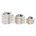 Lighting decoration DKD Home Decor White Silver LED 25 x 25 x 28 cm (3 Pieces) - Декорация и Осветление<<<Дом
