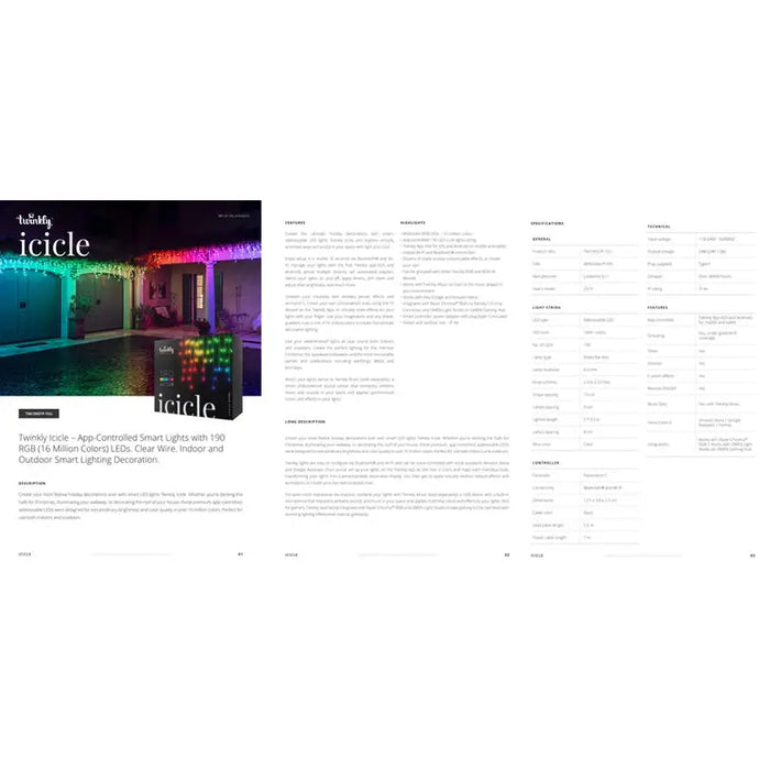 LIGHTING PENDANT 500CM 190LED TWINKLY TWI190STP-TEU - Външно осветление<<<Коледно Осветление<<<Коледна