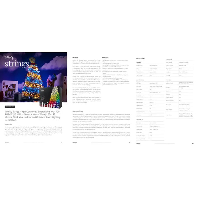 LIGHTING STRING 355CM 400LED TWINKLY TWS400SPP-BEU - Шатри<<<Чадъри сенници и шатри<<<Градина<<<Praktiker&&&Christmas