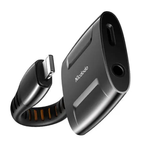 Lightning to Lightning + AUX 3.5mm mini jack adapter Mcdodo CA-6340 (black) - Audio adapters<<<GSM