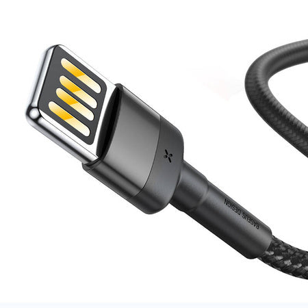 Lightning USB cable (reversible) Baseus Cafule 2.4A 1m (gray-black) - USB to Lightning<<<USB cables<<<GSM