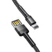 Lightning USB cable (reversible) Baseus Cafule 2.4A 1m (gray-black) - USB to Lightning<<<USB cables<<<GSM