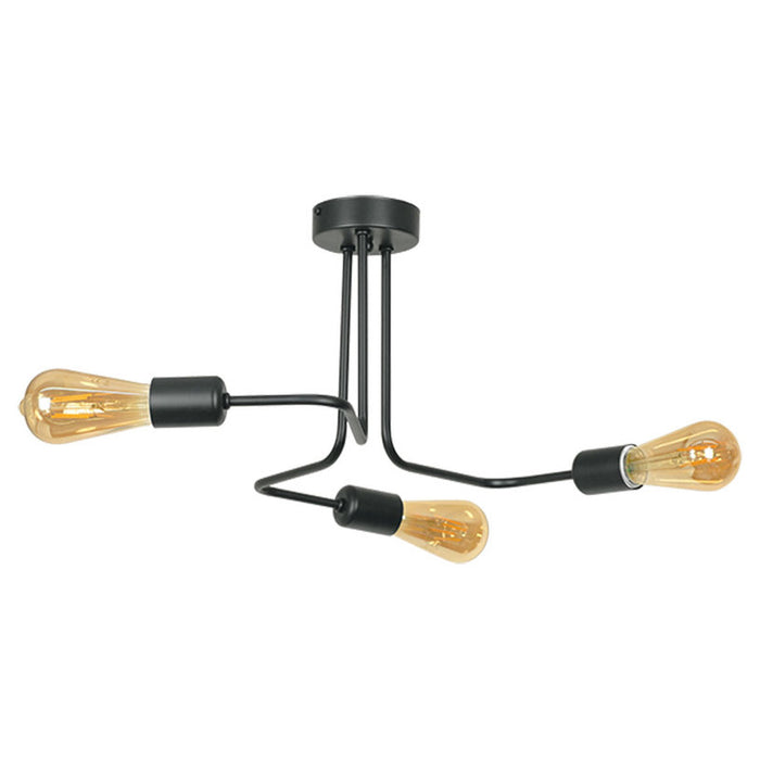 CEILING 3XE27 TRENTO BLACK LIGHTSTYLE
