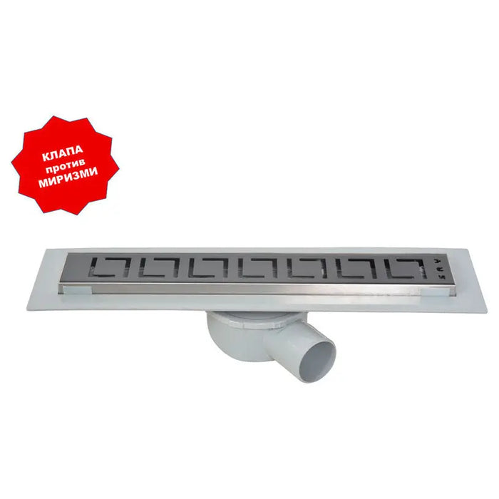 LINEAR SIPHON WITH GRILLE. VERSACHE SAY OPTIMA BLACK - Подови сифони и аксесоари<<<Вик<<<Строителни