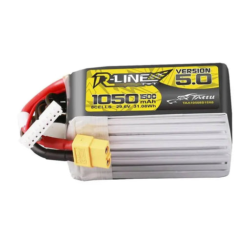 Lipo Tattu R-Line Version 5.0 1050mAh 29.6V 8S 150C battery with XT60 connector - Lithium and NiMH<<<Batteries<<<RC