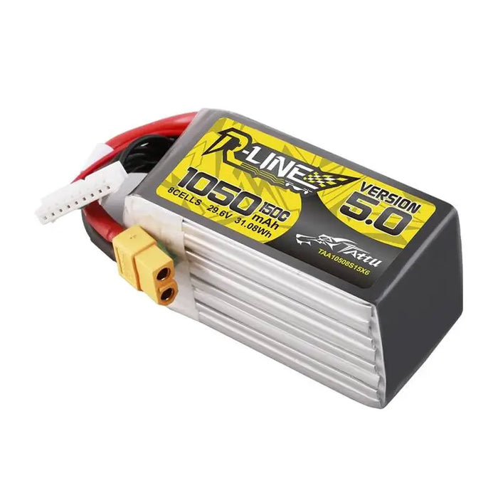 Lipo Tattu R-Line Version 5.0 1050mAh 29.6V 8S 150C battery with XT60 connector - Lithium and NiMH<<<Batteries<<<RC