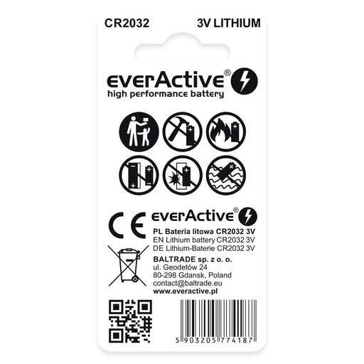 Lithium batteries everActive CR2032 - blister 2 pcs - BatteriesBAL-BAT<<<batteries and chargersBAL<<<ActionPL