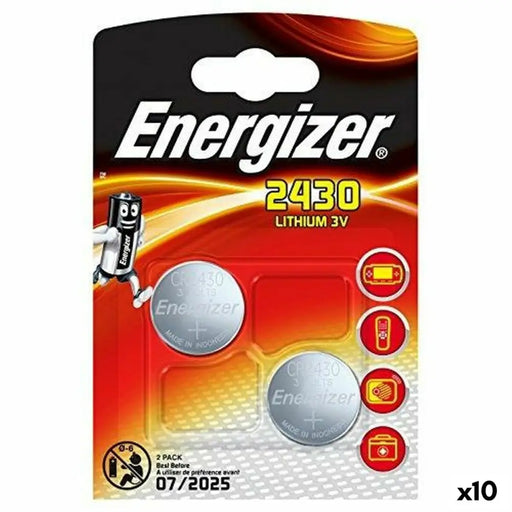 Lithium Button Batteries Energizer 3 V CR2430 (10 Units) - Алкални батерии<<<Електроника Батерии<<<Компютри|
