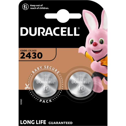 Lithium button battery DURACELL CR2430 3V 2 pcs. in a blister price for 2 pcs. batteries - Батерии<<<Батерии и зарядни