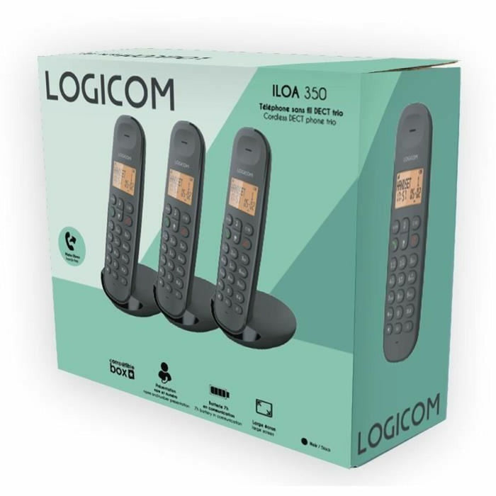 Wireless Phone Logicom ILOA 350 TRIO Black