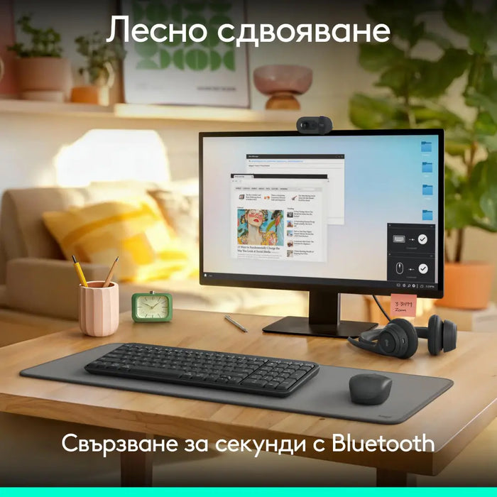 Logitech K250 Graphite Wireless Keyboard - Cyrillic - Клавиатури<<<Компютърна