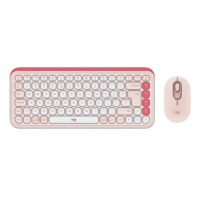 Logitech Pop Icon Combo - Rose - US INT’L - BT - N/A - INTNL-973 - Keyboards<<<Logitech<<<LOGITECH<<<PolyComp
