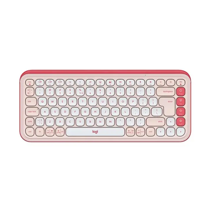 Logitech Pop Icon Keys - Rose - US INT’L - BT - N/A - INTNL-973 - Keyboards<<<Logitech<<<LOGITECH<<<PolyComp
