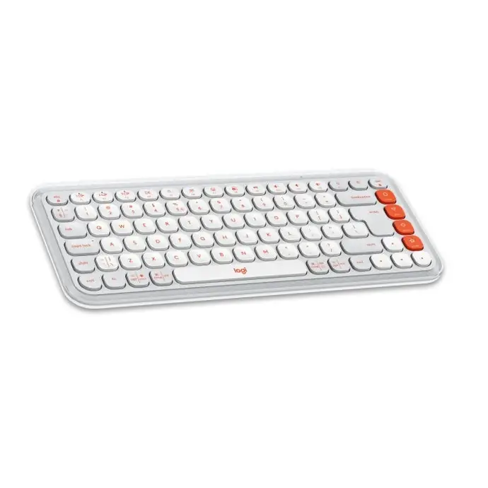 Logitech Pop Icon Keys - White - US INT’L - BT - N/A - INTNL-973 - Keyboards<<<Logitech<<<LOGITECH<<<PolyComp