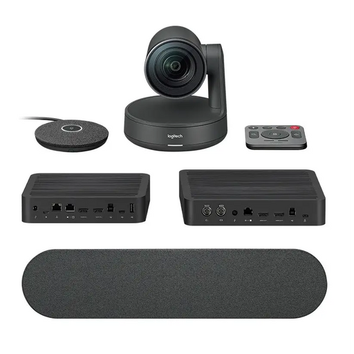 Logitech Rally Conference Solution Rally Speaker Rally Mic Pod Ultra HD 4K 30 fps Up To 10 Seats Motorized PTZ Camera