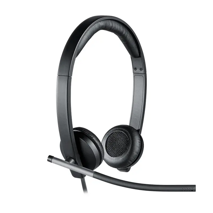 Logitech USB Headset H650e Stereo Flexible Mic In-line Controls Echo Cancellation Noise-cancelling USB - Conference
