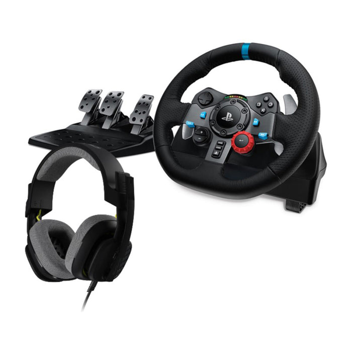 Logitech Driving Force G29 PS3/PS4/PS5/PC Steering Wheel with Astro A10 Gaming Headset