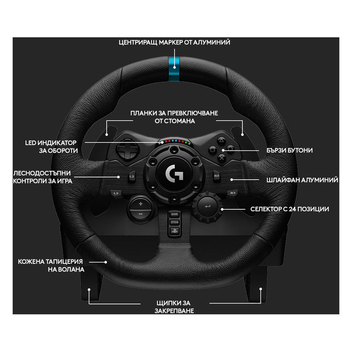 Logitech G923 Sim Racing Wheel, PS4, PS5, PC