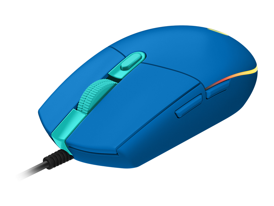 Logitech G102 LightSync Gaming Mouse, RGB, Optical, Wired, USB, Blue