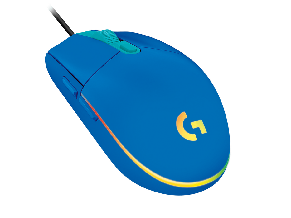 Logitech G102 LightSync Gaming Mouse, RGB, Optical, Wired, USB, Blue
