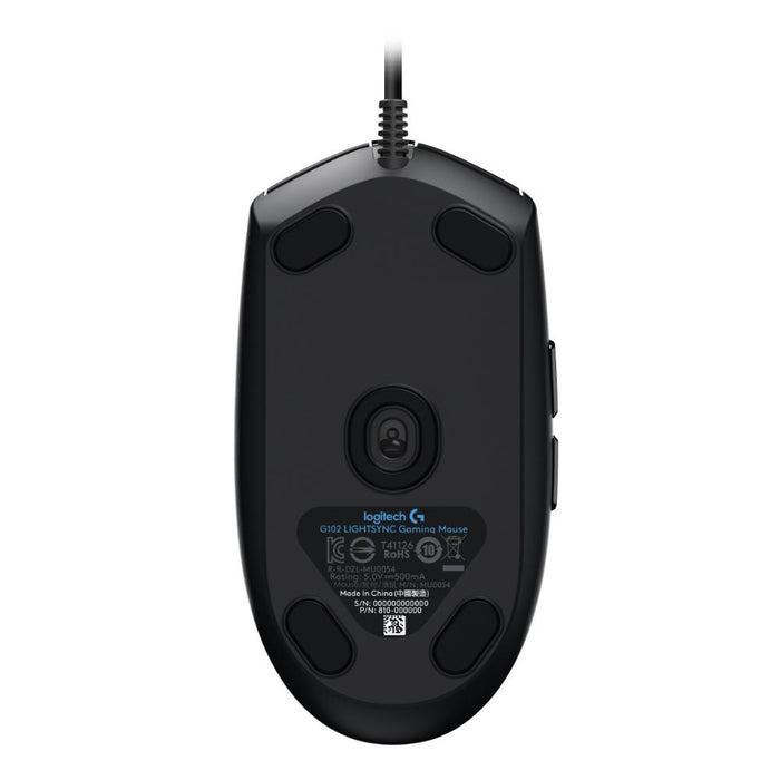 Logitech G102 LightSync Gaming Mouse, RGB, Optical, Wired, USB