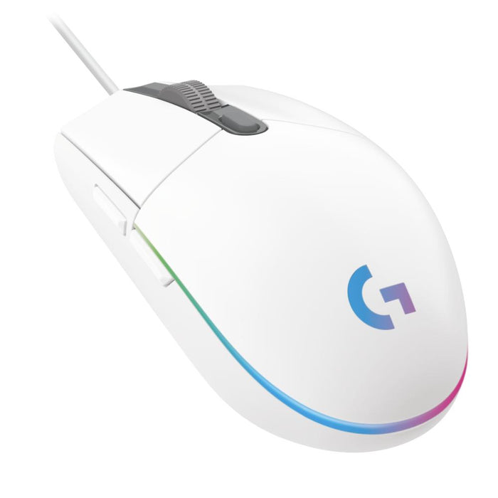 Logitech G102 LightSync Gaming Mouse, RGB, Optical, Wired, USB, White