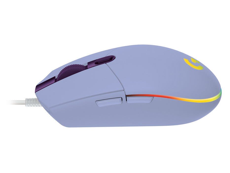 Logitech G102 LightSync Gaming Mouse, RGB, Optical, Wired, USB, Purple
