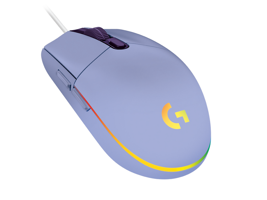 Logitech G102 LightSync Gaming Mouse, RGB, Optical, Wired, USB, Purple