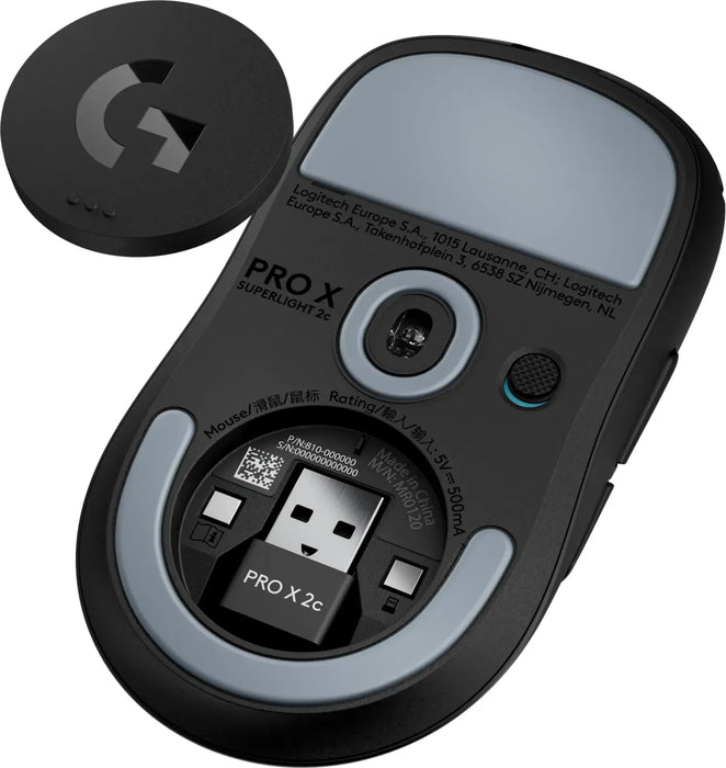 Logitech G Pro X Superlight 2c compact wireless mouse, black
