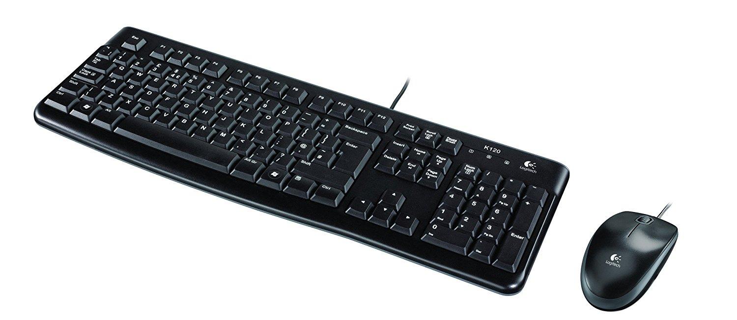 Logitech MK120 Keyboard and Mouse Combo, Black