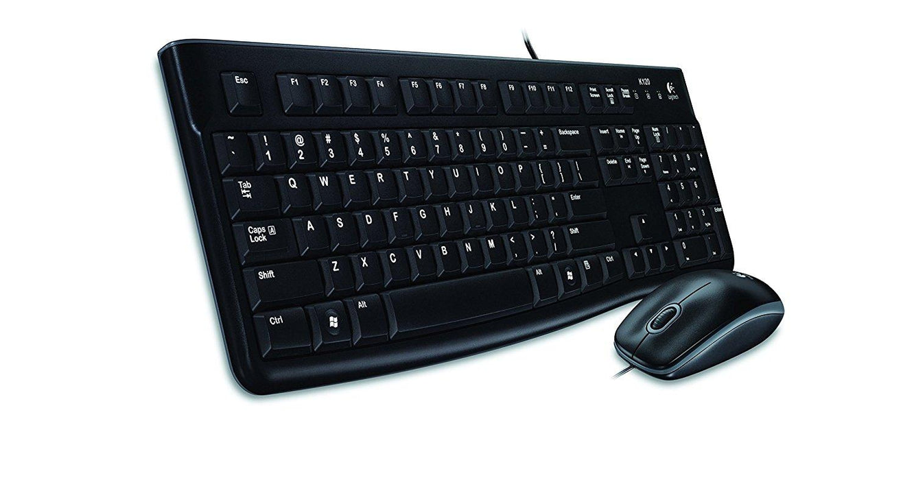Logitech MK120 Keyboard and Mouse Combo, Black