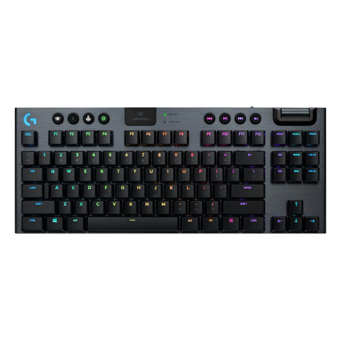 Logitech Wireless Gaming Mechanical Keyboard, G915 TKL Black Lightsync RGB, GL Linear Switches