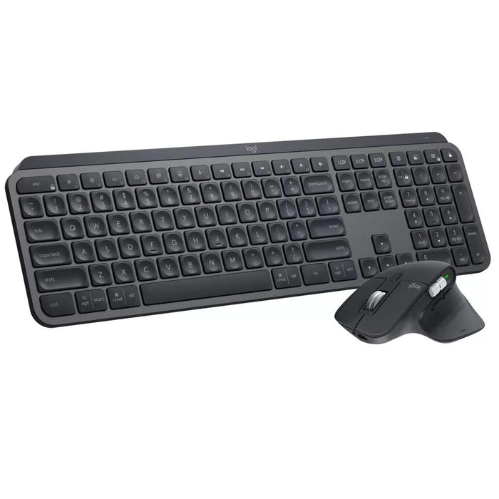 Logitech MX Keys S Combo Keyboard and Mouse Set, Wrist Rest, Black
