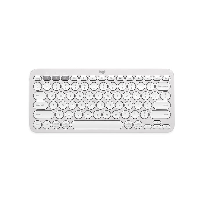 Logitech Pebble Keys 2 K380s - TONAL WHITE - US INT'L - BT - N/A - INTNL-973 - UNIVERSAL