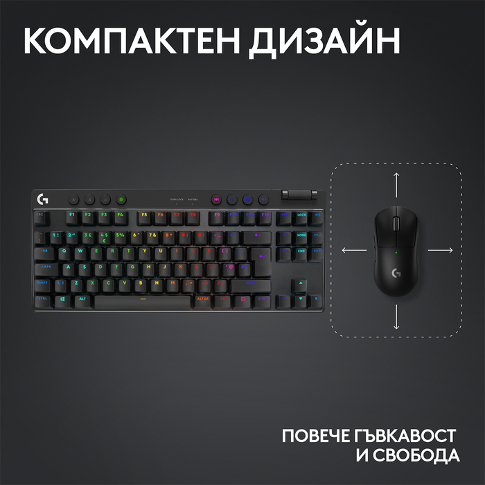 Logitech G Pro X TKL Lightspeed Tactile Switch Mechanical Gaming Keyboard