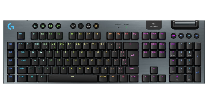 Logitech G915 X LIGHTSPEED Low-Profile Wireless Gaming Keyboard - Black US International Clicky