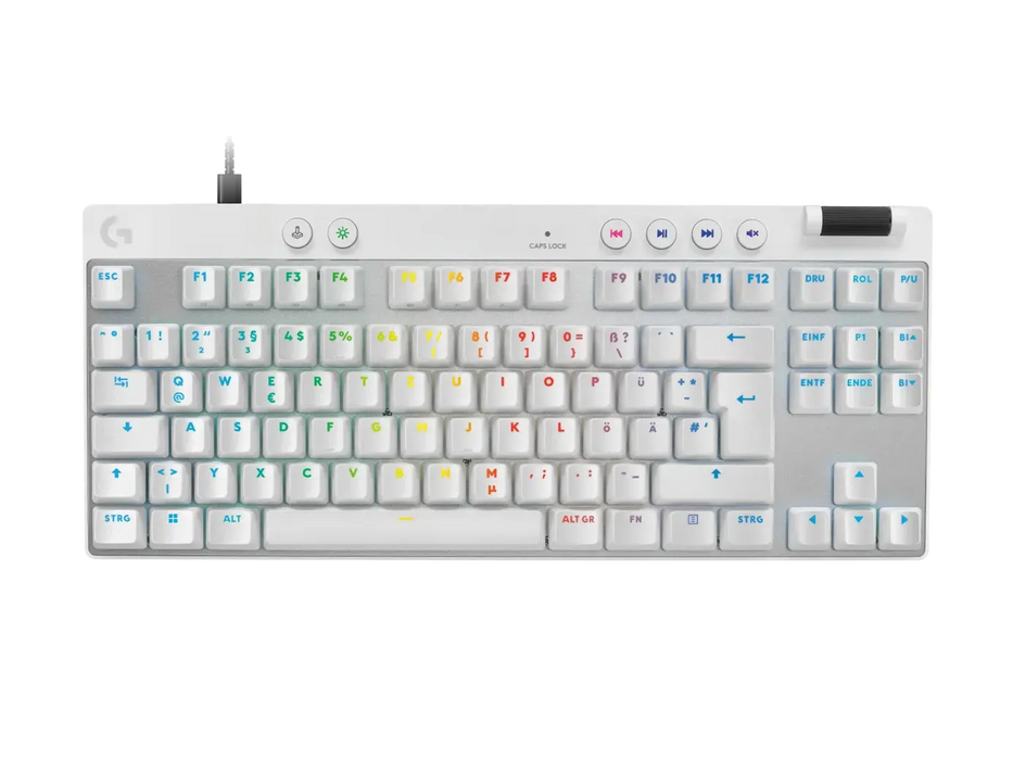 Logitech G Pro X RAPID TKL Mechanical Gaming Keyboard, Magnetic Analog Switch, White