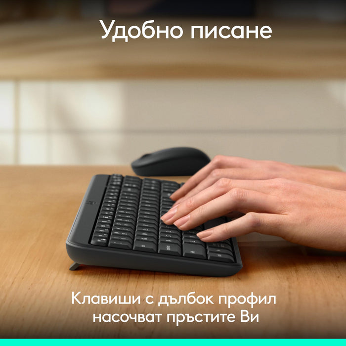 Logitech K250 Graphite Wireless Keyboard - Cyrillic