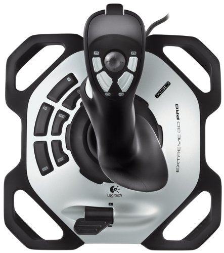 Logitech G Extreme 3D Pro Joystick, Twist Rudder Control, 12 Programmable Buttons, 8-Way Hat Switch